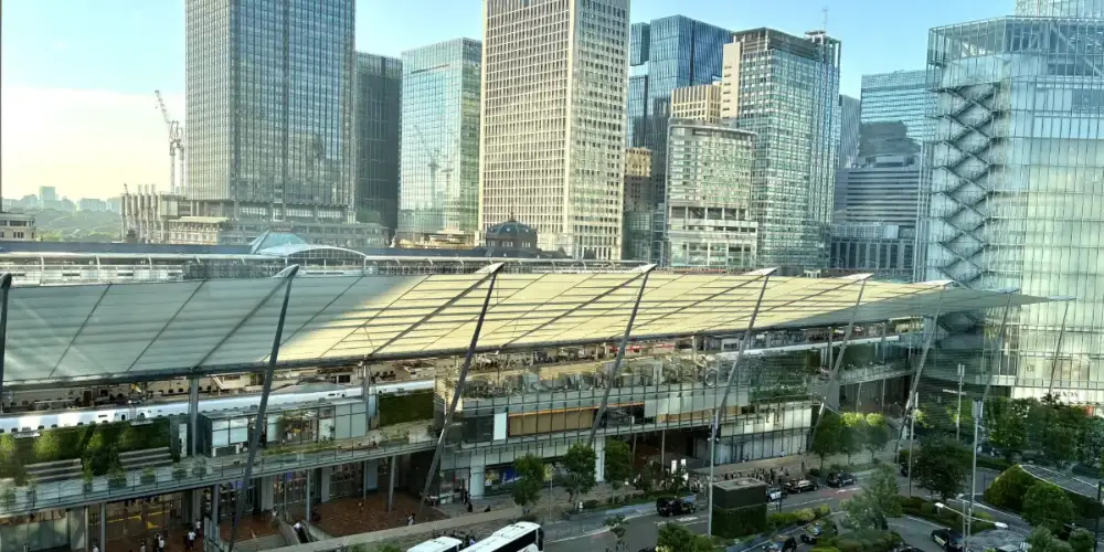 Tokyo Station and the surrounding business district